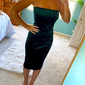 Velvet midi dress